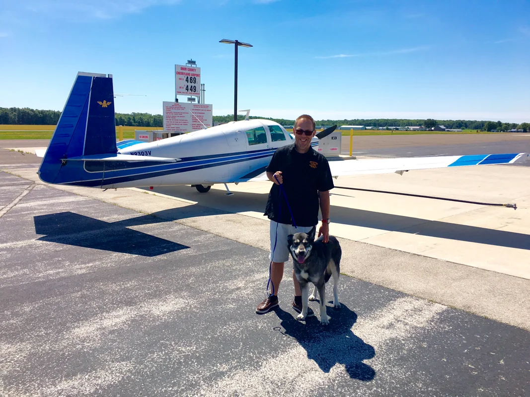 Gunner with Scott during a rescue flight