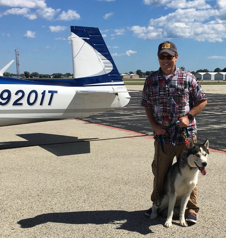 Orvi with Scott during a rescue flight