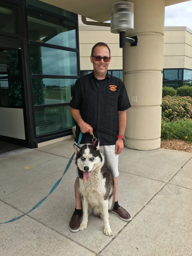 Pirate with Scott during a rescue flight