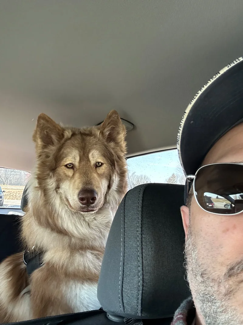 Tato with Scott during a rescue flight