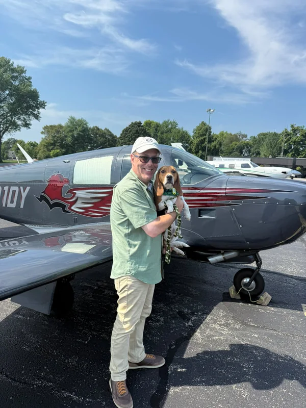 Winston with Scott during a rescue flight